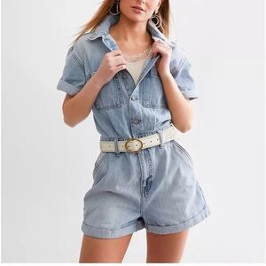 HIDDEN Light Blue Denim Romper